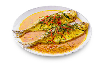 Fish in red curry fried favorite Thai food