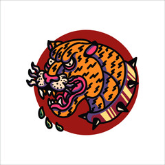 tiger tattoo vector design