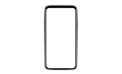 Smartphone with a blank screen lying on a flat surface. High Resolution Vector illustration of responsive web design ,app, template site,The shape of a modern mobile phone Designed New black frameless