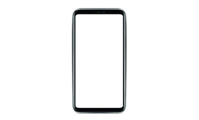 Smartphone with a blank screen lying on a flat surface. High Resolution Vector illustration of responsive web design ,app, template site,The shape of a modern mobile phone Designed New black frameless