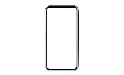 Smartphone with a blank screen lying on a flat surface. High Resolution Vector illustration of responsive web design ,app, template site,The shape of a modern mobile phone Designed New black frameless