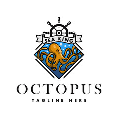 Logo Sea King Octopus Rhombus 