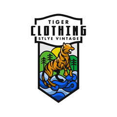  Logo Tiger Clothing Shield 