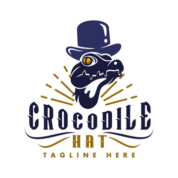 Logo Blue Crocodile Hat 