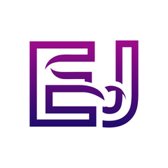 Creative EJ logo icon design