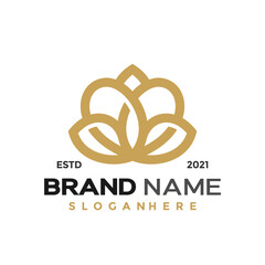 Fototapeta premium Lotus hearth logo and icon design vector concept for template