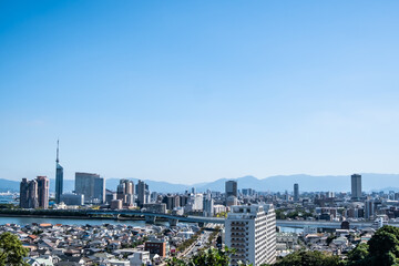 Fototapeta na wymiar 福岡市内を見渡す眺望