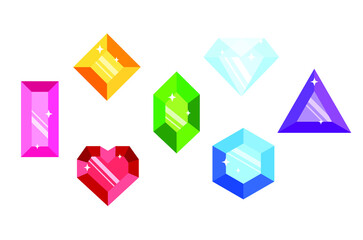 Gems Jewels Gaming Shinny Gem Icons