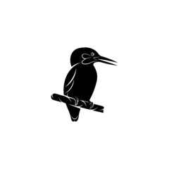 King fisher bird silhouette vector illustration design concept. creative design