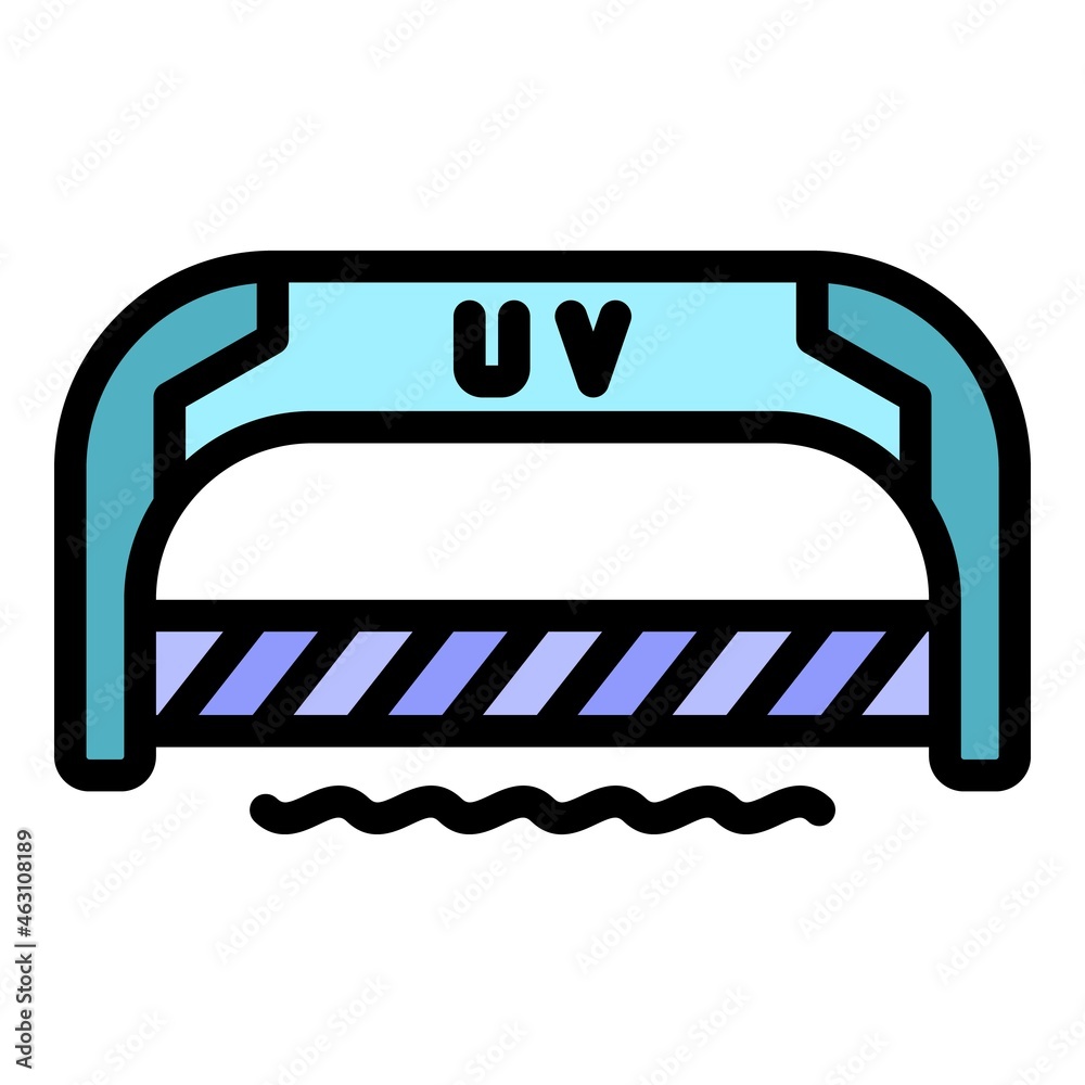 Sticker Uv dryer lamp icon. Outline uv dryer lamp vector icon color flat isolated - Stickers