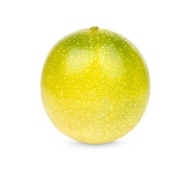 Passion fruit; Passiflora edulis isolated on white background