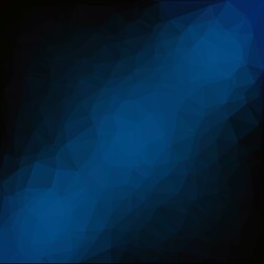 Dark Blue Poster Poligonal Background, Vector Illustration..
