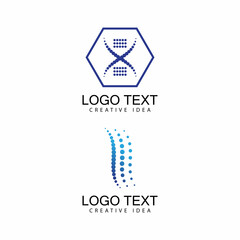 DNA gene Logo Template vector symbol illustration