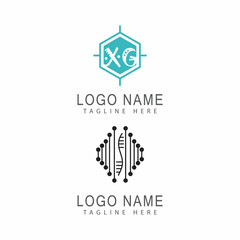 DNA gene Logo Template vector symbol illustration