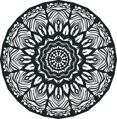 black flower mandala vector eps 