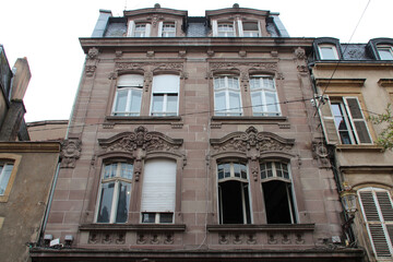 ancient flat building (or house)  in metz in lorraine (france) 