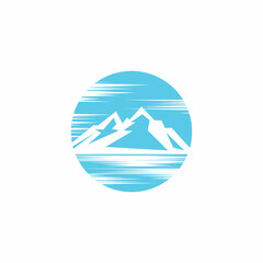 Mountain icon Logo Template Vector illustration design