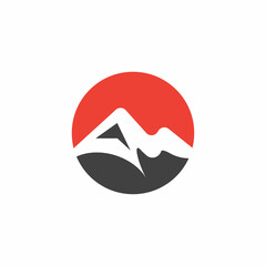 Mountain icon Logo Template Vector illustration design