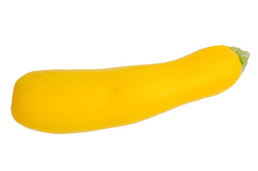 Yellow zucchini on a white background.