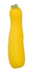 Yellow zucchini on a white background.