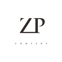 Obraz premium initial ZP logo design vector