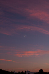 magnificent sunset with a view of the Pyrenees