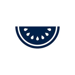 Watermelon fruit icon, vector isolated melon symbol isolated on white background.