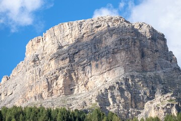 Corvara - August: mountain in Colfosco, Dolomites, Italy