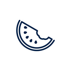 Watermelon fruit icon, vector isolated melon symbol isolated on white background.