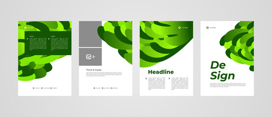 Template layout with green theme, for your promotion project.