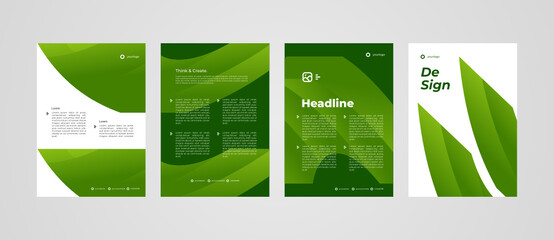 Template layout with green theme, for your promotion project.