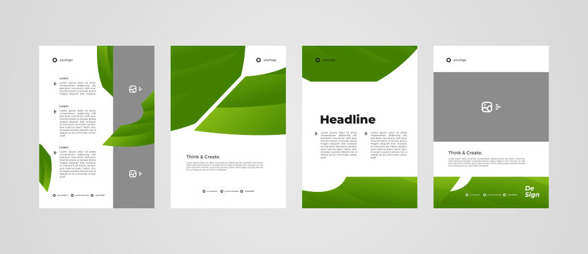 Template layout with green theme, for your promotion project.