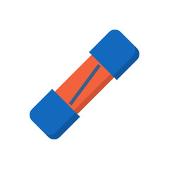 Vector flat icon of electronic fuse icon