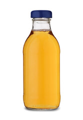 glass small bottle with juice