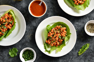 Asian minced meat lettuce wraps