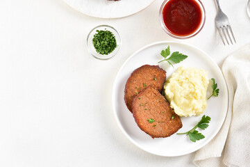 Meatloaf with mashed potato