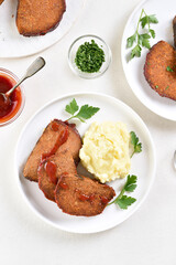 Meatloaf with mashed potato