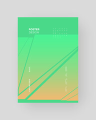 Abstract Placard, Poster, Flyer, Banner Design, Blank, Document. Minimal illustration on vertical A4 format. Original geometric shapes composition.