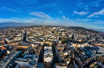 Luftbild Aachen Panorama Theater Dom 