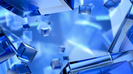 Blue broadcast background.Abstract virtual screen background