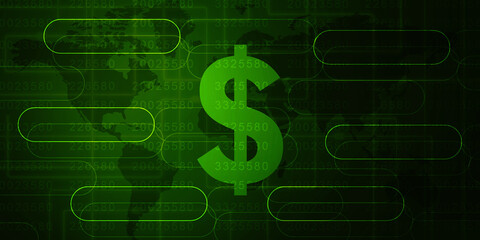 Obraz premium 2d rendering usd Dollar symbol 
