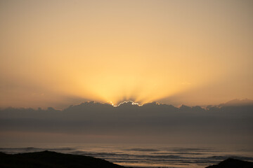 九十九里浜での日の出