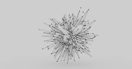 Fototapeta premium 3d wireframe renders DOF