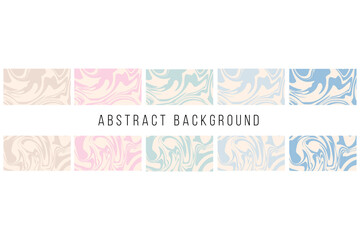 Liquid marble backgrounds set. Background fluid art. Mixed oil paints.