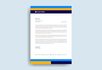 Abstract Letterhead Design Template, Business letterhead, Modern company letterhead template design