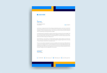 Abstract Letterhead Design Template, Business letterhead, Modern company letterhead template design