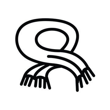 Vector autumn scarf icon