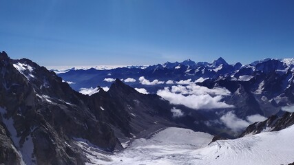 Fototapeta na wymiar Russia, Caucasus Mountains, view of the Chegem glacier