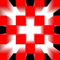 red black and white 3D cross exploding layers