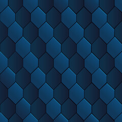 Dark blue pentagonal tech vector abstract vector background. 